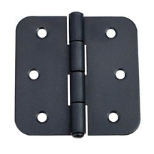 Gerollte Scharniere 75 x 75 mm Kantige Schwarz Pulverbeschichtet