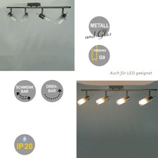 Strahler Energiesparlampen Spot 1-4 flg. Nickel/Glas G9 Decken-Leuchte-Lampe