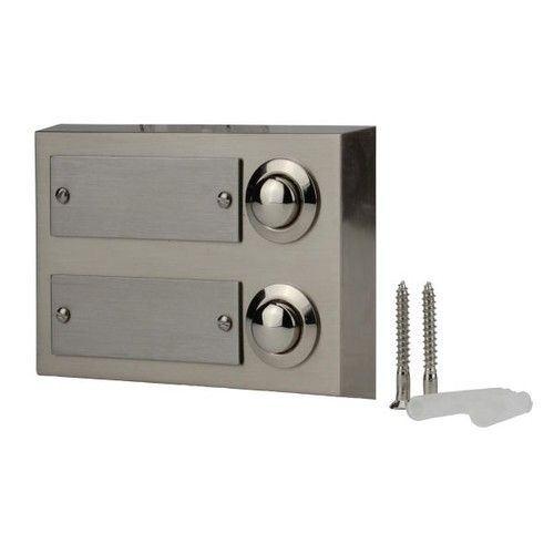Metall klingeltaster fach - metall-klingeltaster, 2-fach