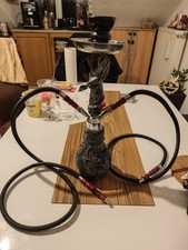 Angebot Shisha Wasserpfeife "Dragon" schwarz 2er/48cm 2 Schläuche