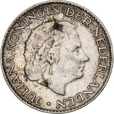 NETHERLANDS, Gulden, 1955, KM