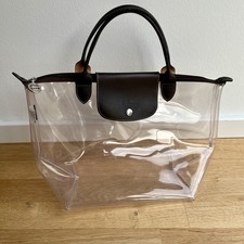 LONGCHAMP Le Pliage CLEAR DARSHAN BAG TASCHE TRANSPARENT DURCHSICHTIG VINYL 