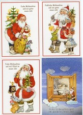 119/389 AK WEIHNACHTEN WEIHNACHTSMANN GLOCKE BÄR TELEFON PFERD TROMMEL BAUM KIND