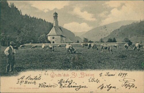 Ansichtskarte blasien 1899 - st.,