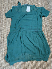 NEU...GESINE MORITZ KLEID SEIDE GR. 46 TÜRKIS PETROL SEMITRANSPARENT