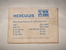 Betriebsanleitung Hercules MK1 MK2 K50 Sprint RL Ultra