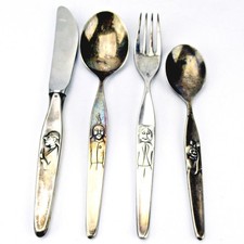 WMF Kinderbesteck MAX & MORITZ Motive Serie Stockholm Versilbert 4-teilig +