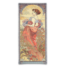 Wandbehang Wandteppich Gobelin Mucha - Vier Jahreszeiten 155x70cm - Tapestry