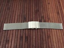 Schweizer Mesh / Perlenreis Metallband Zeno - XXL schwer 22mm - Taucherverschluss d
