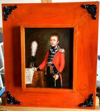 Oelgemälde auf Holz Portrait