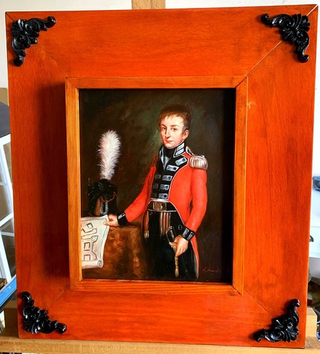 Oelgemälde auf holz portrait - oelgemälde,