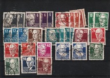 Briefmarken DDR 1952 Persönlichkeiten gestempelt aus Mi. 327-341