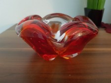 Murano Glas Ascher Schale rot