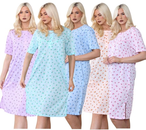 Damen blumen kurzarm nachthemd - damen,