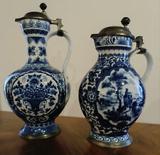 Porzellan Krüge mit Zinndeckel - AK Kaiser Porzellan - Echt Kobalt