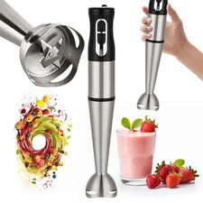 1200W Stabmixer Hand Blender Pürierstab Pürierer Püriergerät Mixer Silber Retoo
