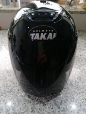Takai Jet Helm Road-Star Größe S-55 ca.1150 gr. schwarz glänzend getöntes Visier
