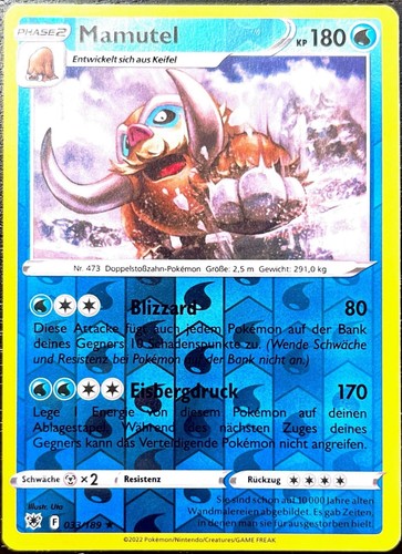 Pokemon tcg mamutel 033 189 - tcg, 033/189
