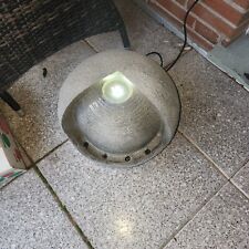 Terassen-Springbrunnen Steinoptik Kugel LEDs ~50 cm. Pumpe Leise. Leicht.Seniors