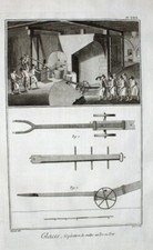 Glasbläser Glassblower Brenn-Ofen Asche Fass Glut Karre Werkstatt Tool Gaffer