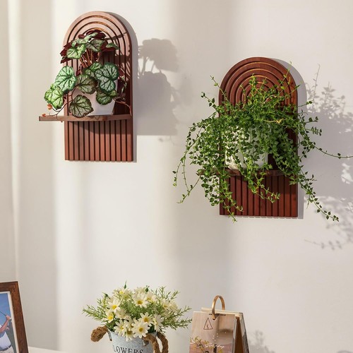 Wandregal holz walnuss - wandregal,