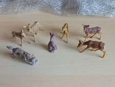 Plaho Waldtiere Rehe Wolf Hase Weihnachtsberg Hartplaste DDR Spielzeug Konvolut
