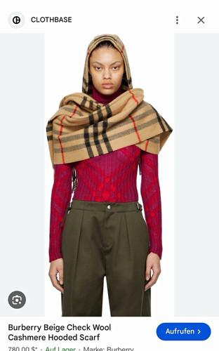 Burberry schal mit kapuze - mit,