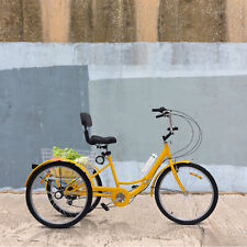 Erwachsene Faltrad 24 Zoll Klappfahrrad 7 Gänge Dreirad Klapprad Folding Bike DE