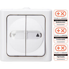 Kopp 561502005 Blue Elec. Jalousieschalter Aufputz IP44, Farbe: arktisweiß