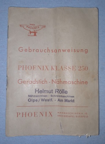 Alte gebrauchanweisung phoenix - alte,