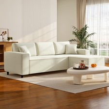 HOMCOM Ecksofa 3-Sitzer Sofa