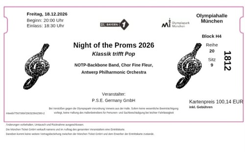 Tickets night the - 2, of