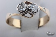 Diamond Ring Antique 9k Yellow