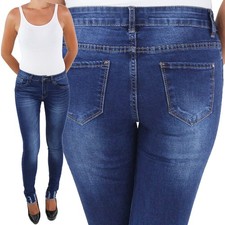 Blaue Skinny Damen Jeans