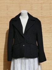 leichte Walkjacke SCARA Blazer schwarz Walkstoff Taschen Gr. 3