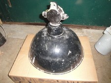 große alte Emaille Lampe Industrielampe Fabriklampe Werkstattlampe DDR