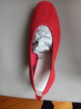 Sling-Ballerinas 40.5 neu, Marc O´Polo, Wildleder, rot