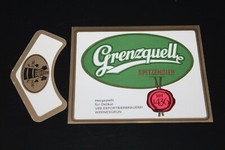 unbenutztes Bieretikett BE Grenzquell- delikat - Wernesgrüner Brauerei DDR