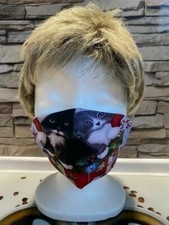 Stoffmaske Weihnachten ?Katzen 9 Weihnachtszeit Mund-Nasen-Maske MNS