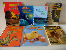 7 Erstleser Bücher Paket Sachwissen Bücherbär Wissen Baustelle Dinosaurier wieso