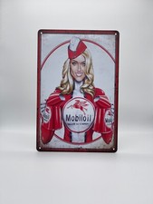 Blechschild Mobil Oil 20x30cm
