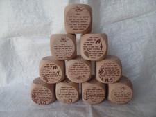 10 Gebetswürfel Holzwürfe