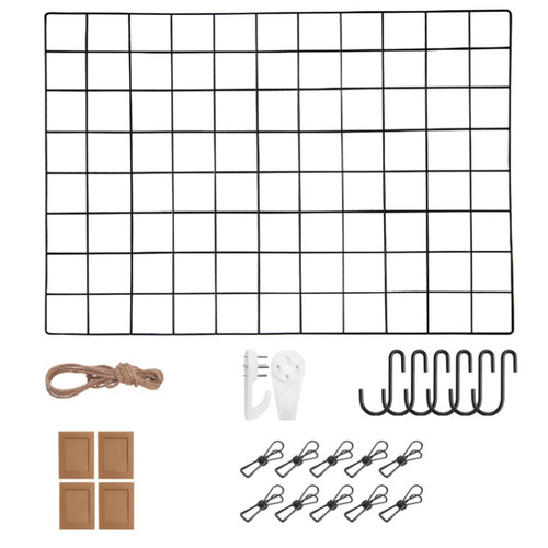 Wandgitter schwarz 45x65cm - schwarz,