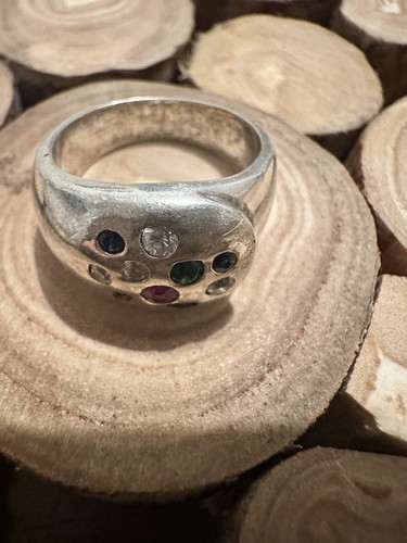 Vintage ring mit bunten - mit,