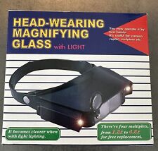 Kopflupe mit Licht, Stirnbandlupe, Stirnlupe, Brillenlupe NEU