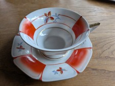 Art Deco Sammeltasse 2 Teilig aus Bavaria mit Krone