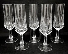 5x Sektflöten Bleikristall
