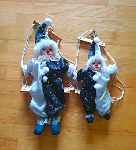 Hängende clown harlekin - 2x,