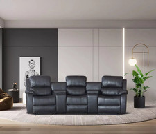 Home-Cinema 3-Sitzer mit Getränkehalter & Ablagefach, ca. 310 x 100 x 101 cm - S