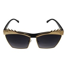 Retro Sonnenbrille Augenbrauen gold schwarz
